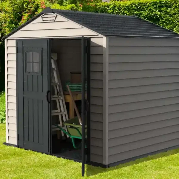 Abri de Jardin Résine 5m² – Duramax PVC, Sans Entretien