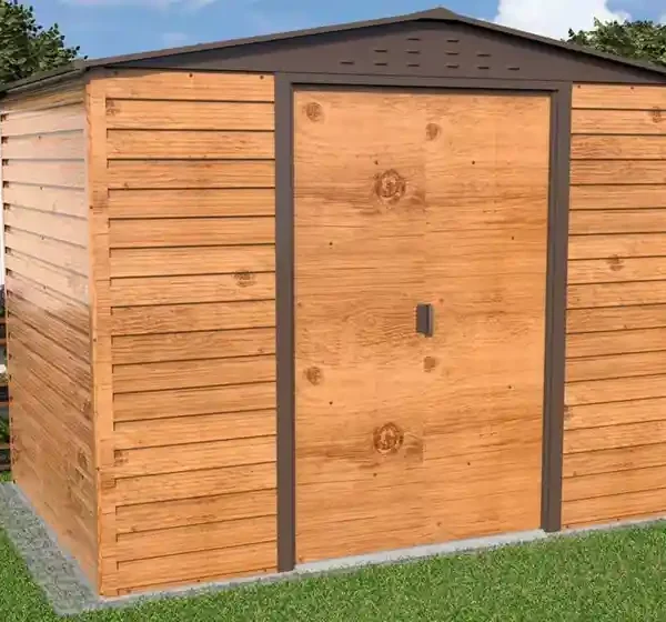 Abri de Jardin Métal 5m² Imitation Bois – Duramax Alpine